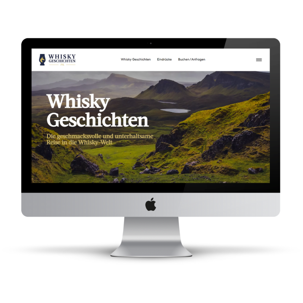 Whisky Geschichten Webseite - Erstellt von Developful